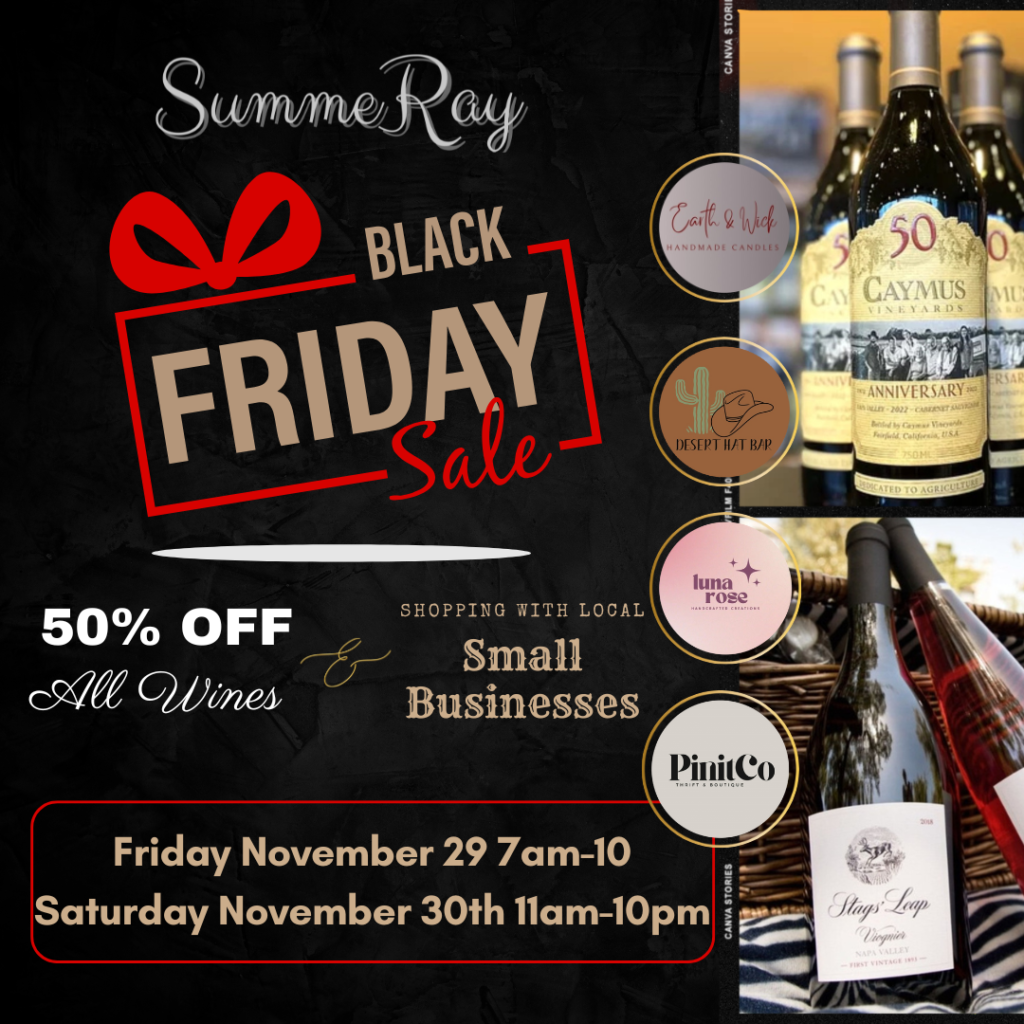 Black Friday 50% off all wine sales event